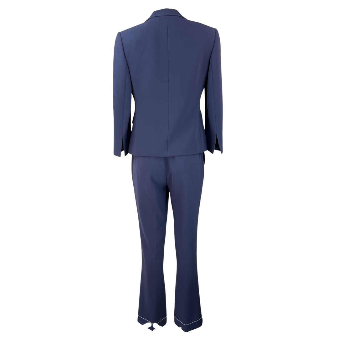 Ports Navy Suit with Topstitch