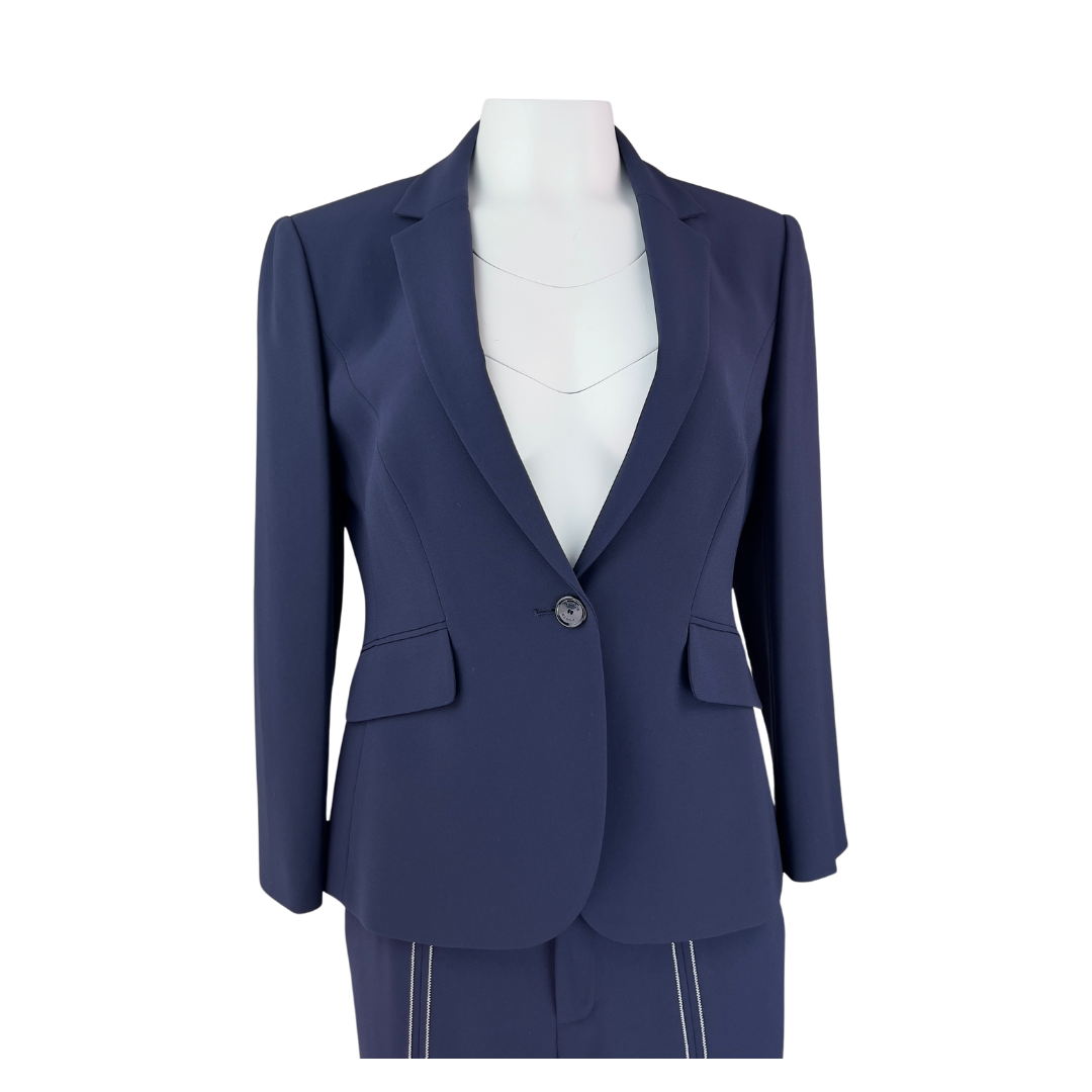 Ports Navy Suit with Topstitch