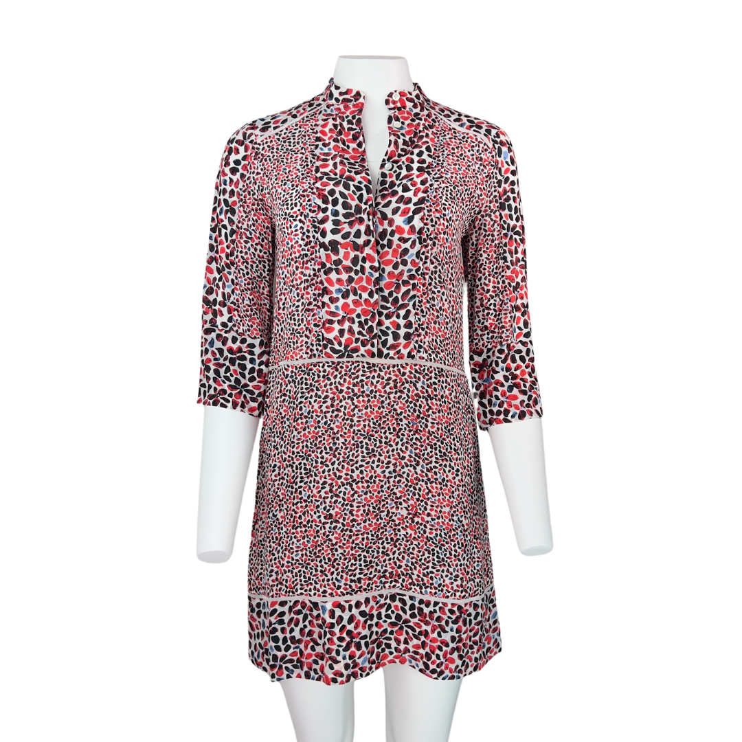 Reiss Orange, Blue and Black Dot Dress