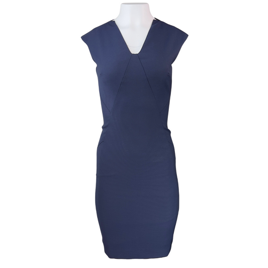 Reiss Navy Sleeveless Sheath Dress
