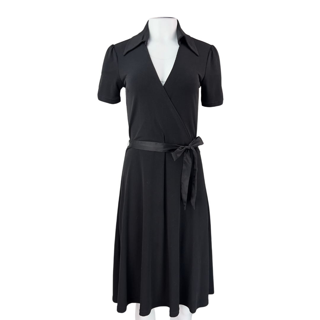 Reitman's Faux Wrap Black Dress