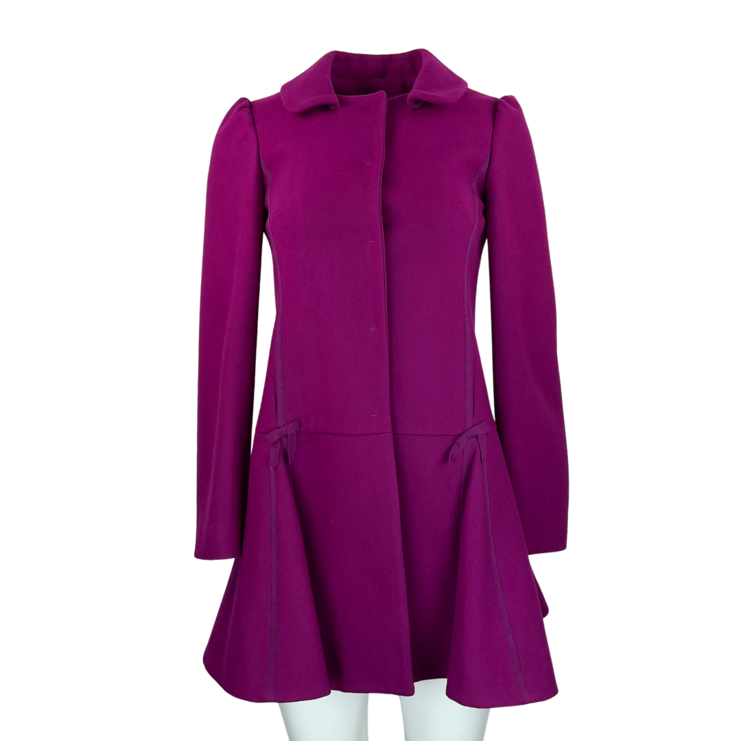 Valentino Fuchsia Coat with Bows