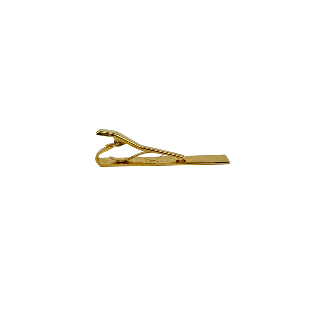Gold Tie Clip with Silver Diagonal Section in the Center