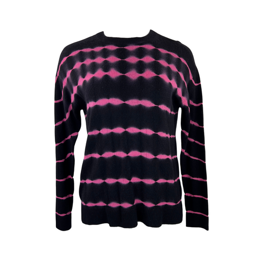 Alice and Olivia Black and Pink Tie Dye Sweater