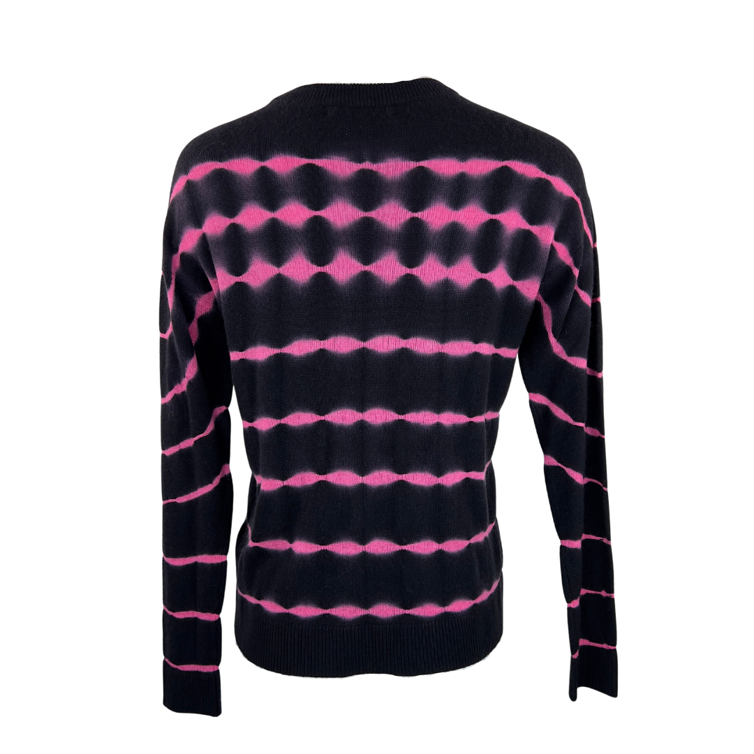 Alice and Olivia Black and Pink Tie Dye Sweater