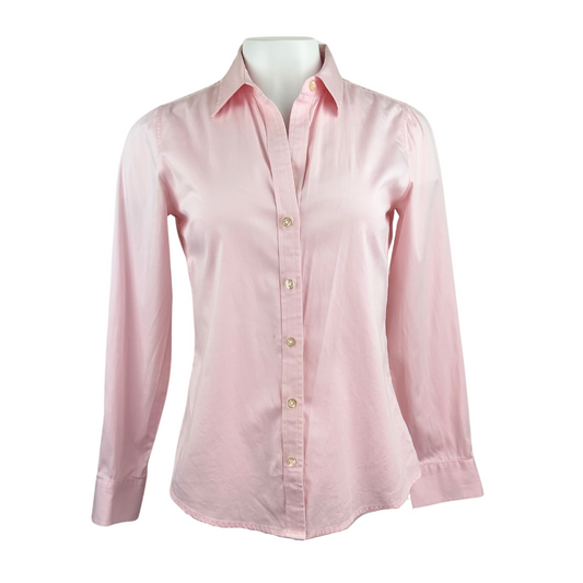 Banana Republic Baby Pink Fitted Stretch Dress Shirt
