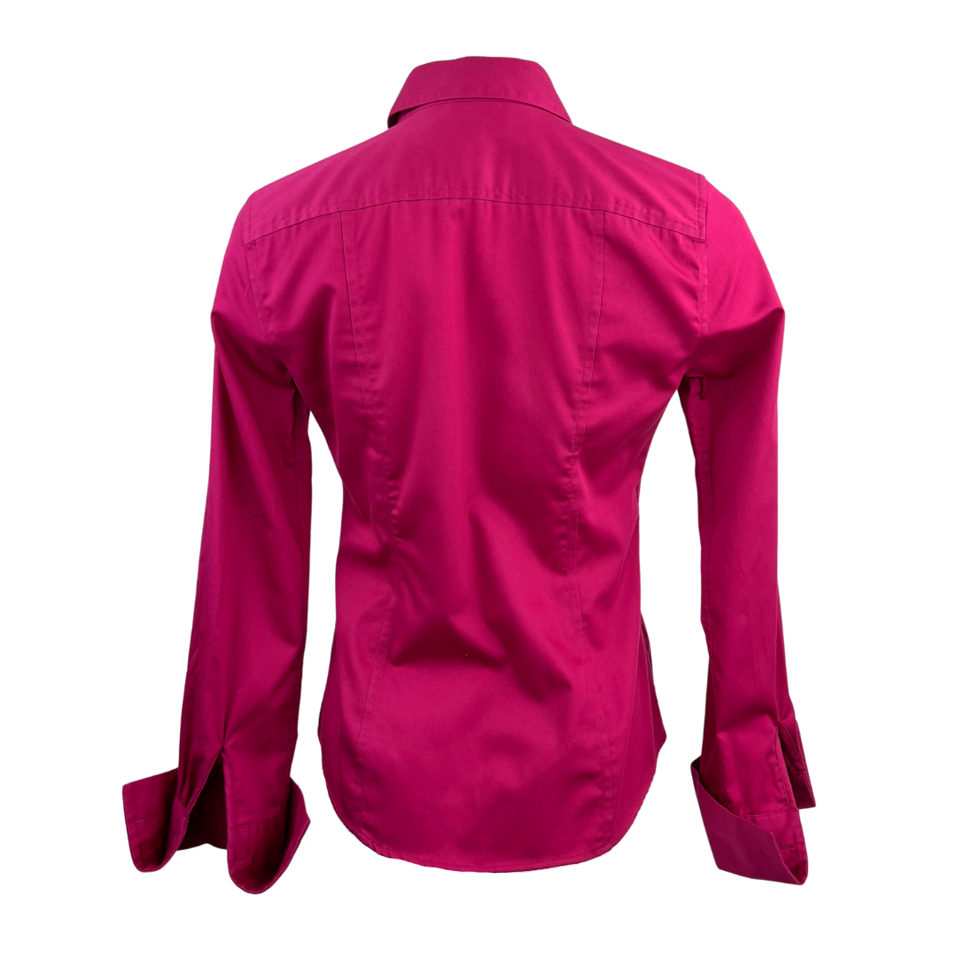 Banana Republic Fuchsia Slim Fit Stretch Blouse