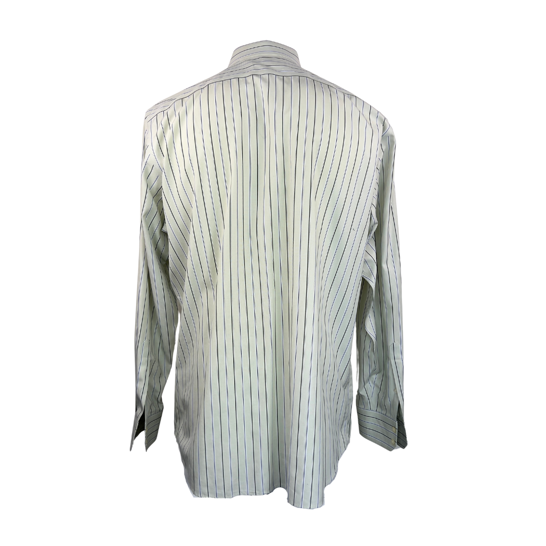 Banana Republic Green Stripe Dress Shirt XL