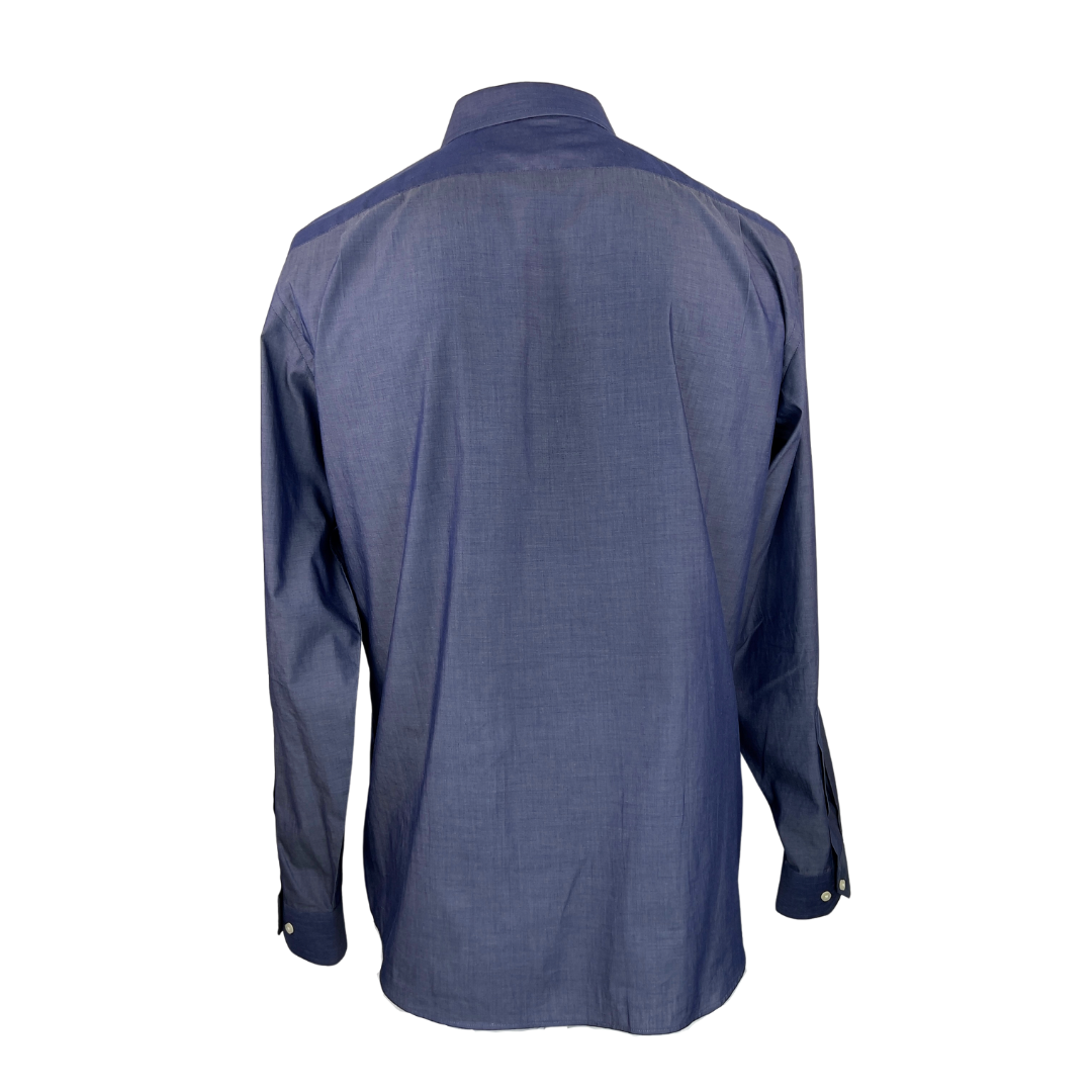 Ben Sherman Chambray Dark Blue Dress Shirt 16