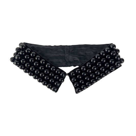 Black Beaded Collar Necklace