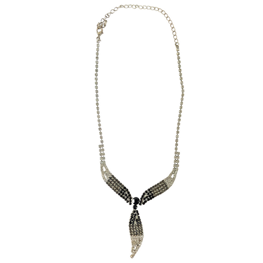 Black and Crystal Choker