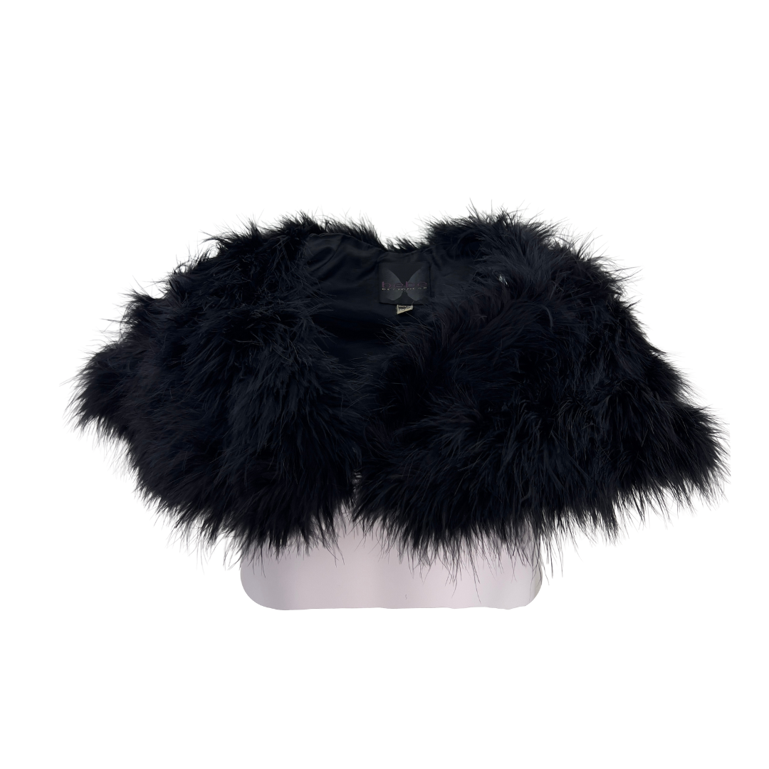 BCBG Black Feather Stole