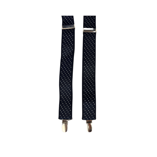 Black and White Polka Dot Suspenders
