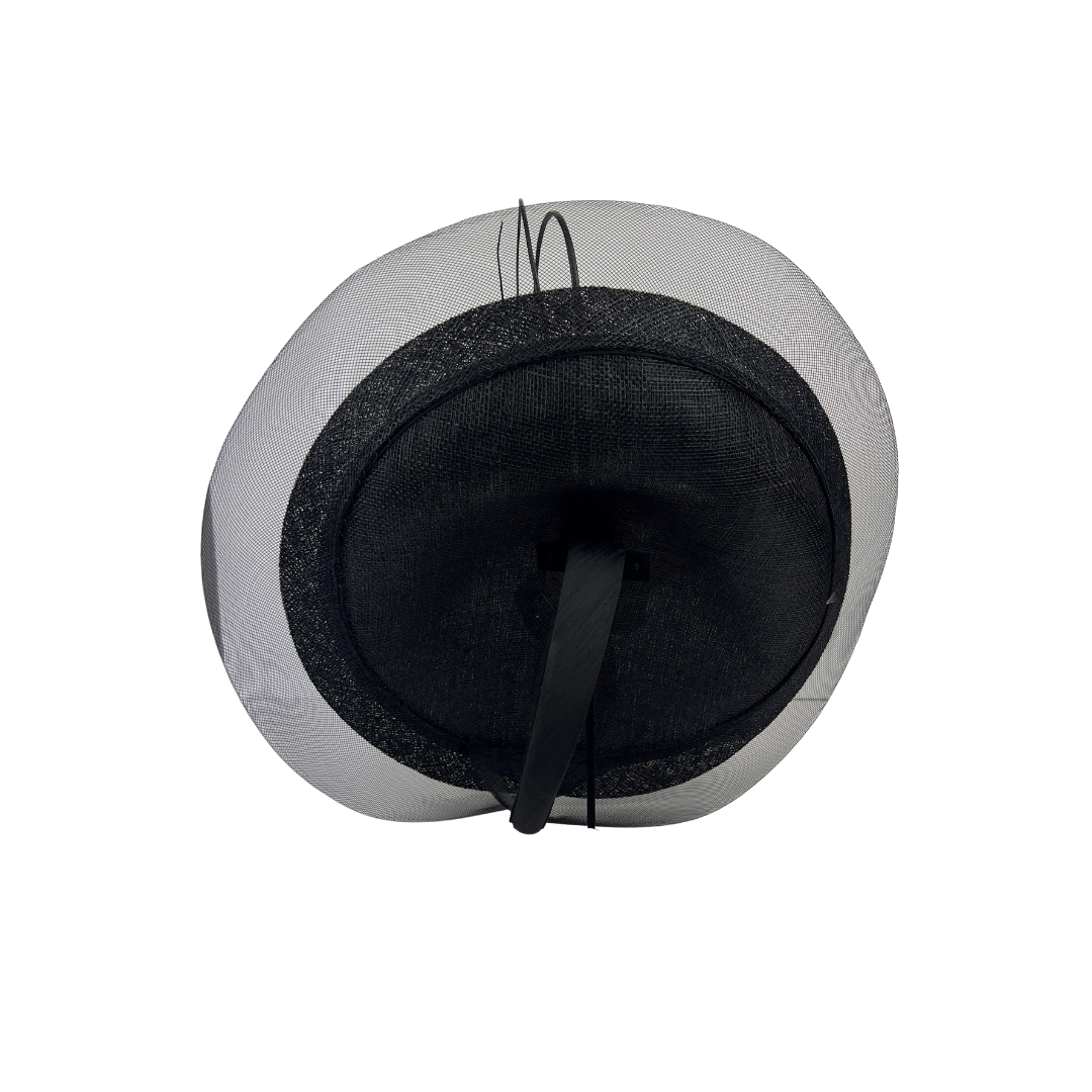 Black Angeled Fascinator on Headband