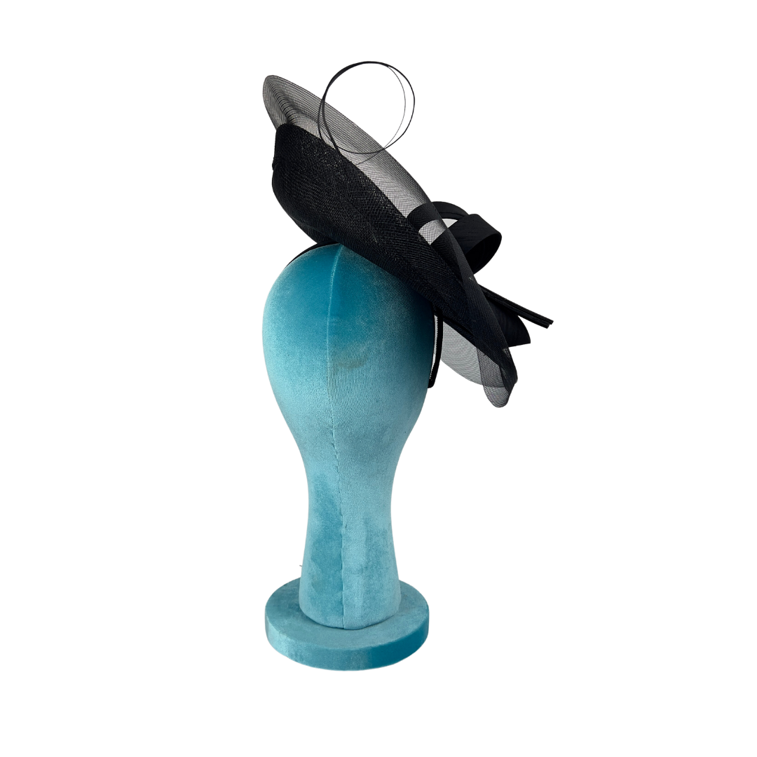 Black Angeled Fascinator on Headband