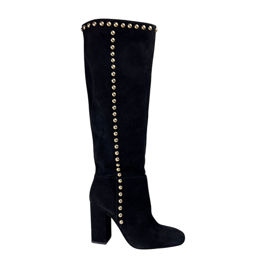 Black Suede Schutz Knee High Boots