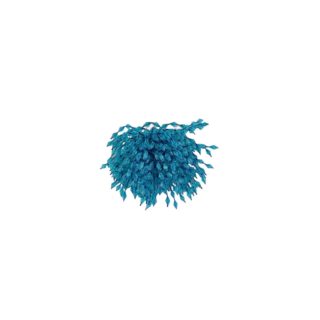 Turquoise Beaded Fringe Brooch