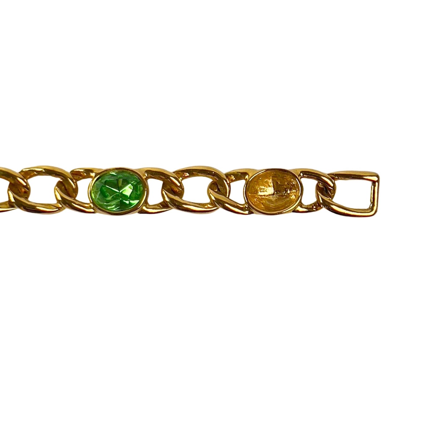 Gold Chain Bracelet with Colorful Stones