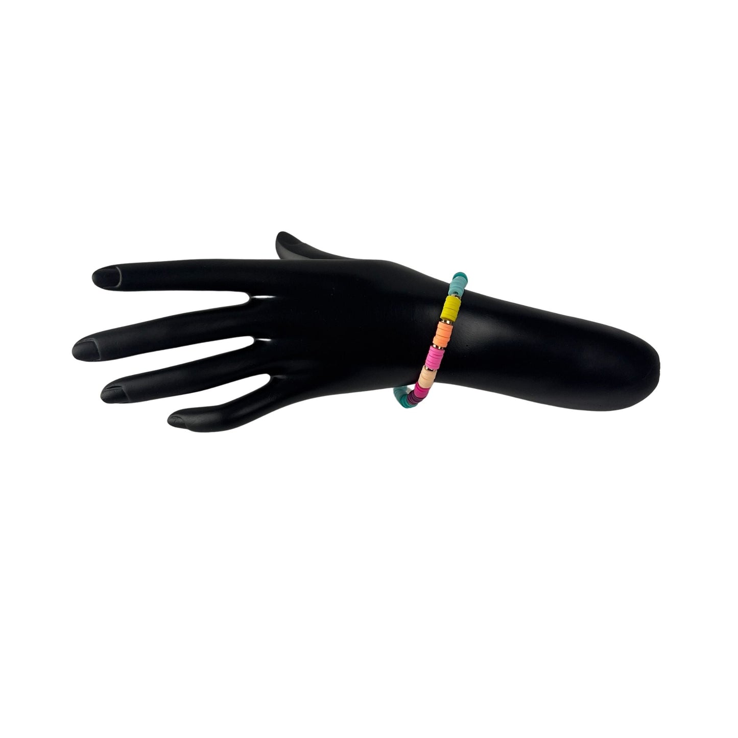 Rainbow Colored Disc Bracelet