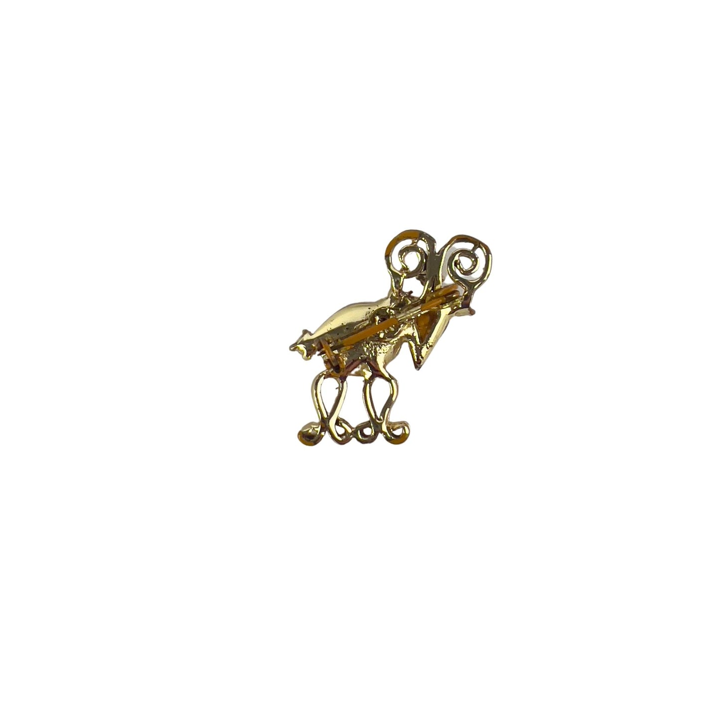 Tiny Aries Ram Brooch Purple