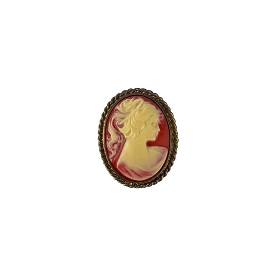Pink Vintage Cameo Brooch