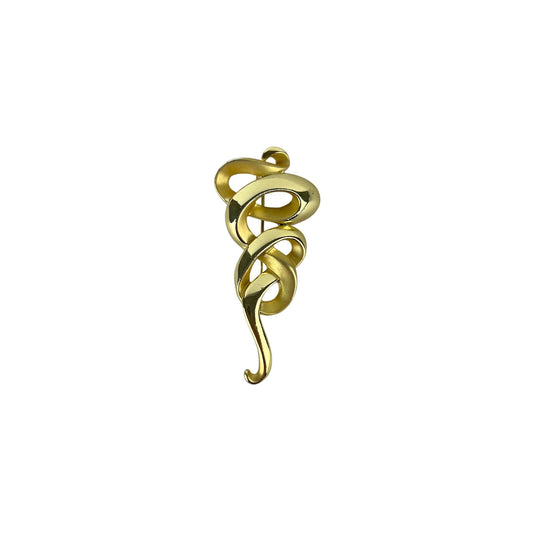 Gold H&S Snake Brooch