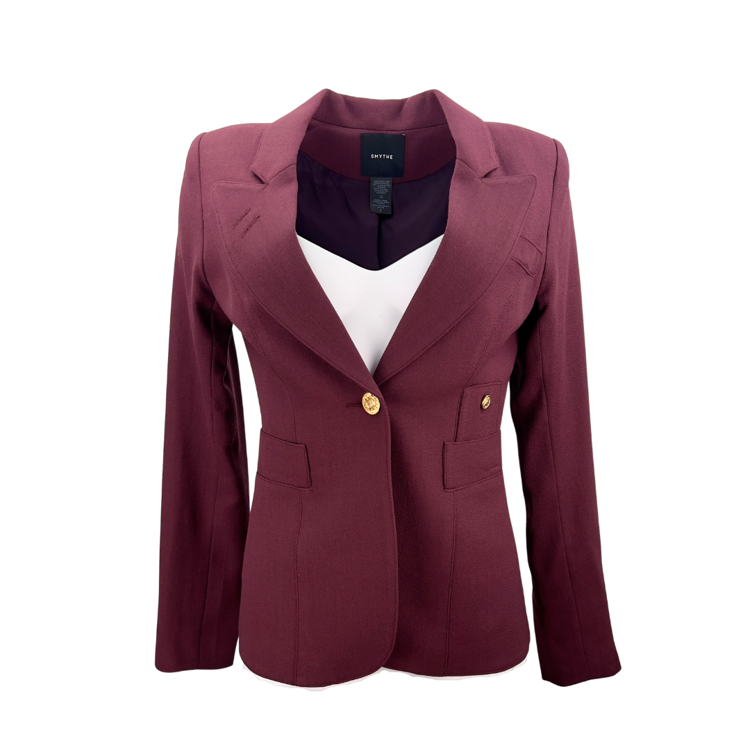 Burgundy Wool Smythe Blazer