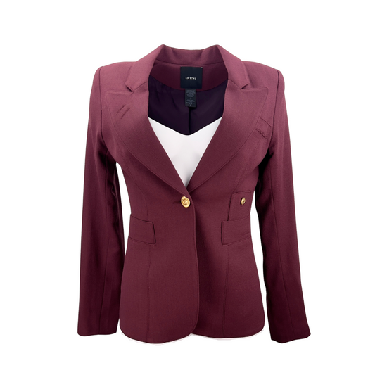 Burgundy Wool Smythe Blazer