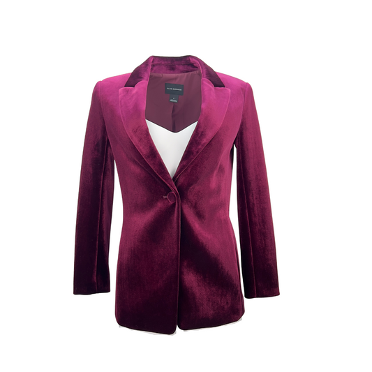Burgundy Velvet Club Monaco Blazer