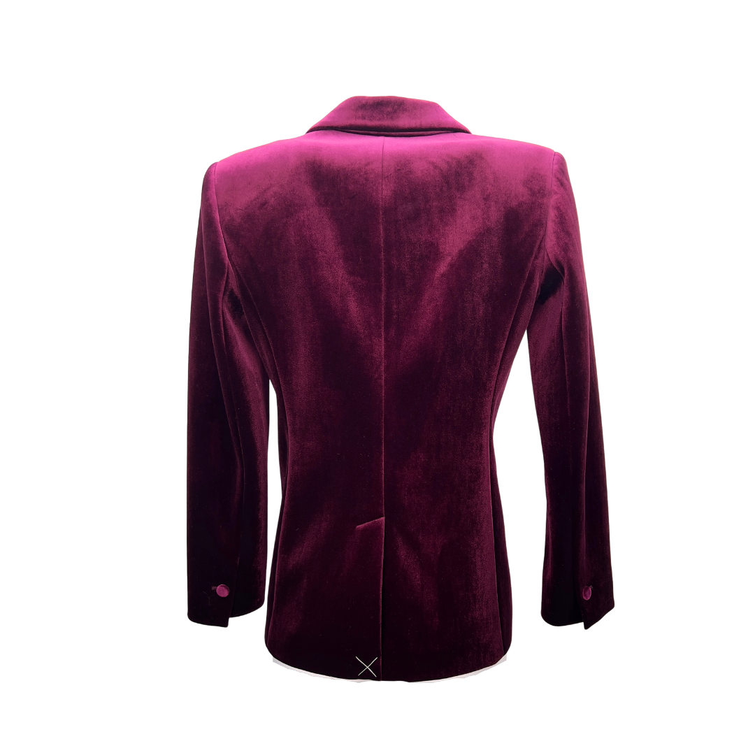 Burgundy Velvet Club Monaco Blazer