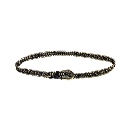 Gold Chain Belt with PVC Woven
