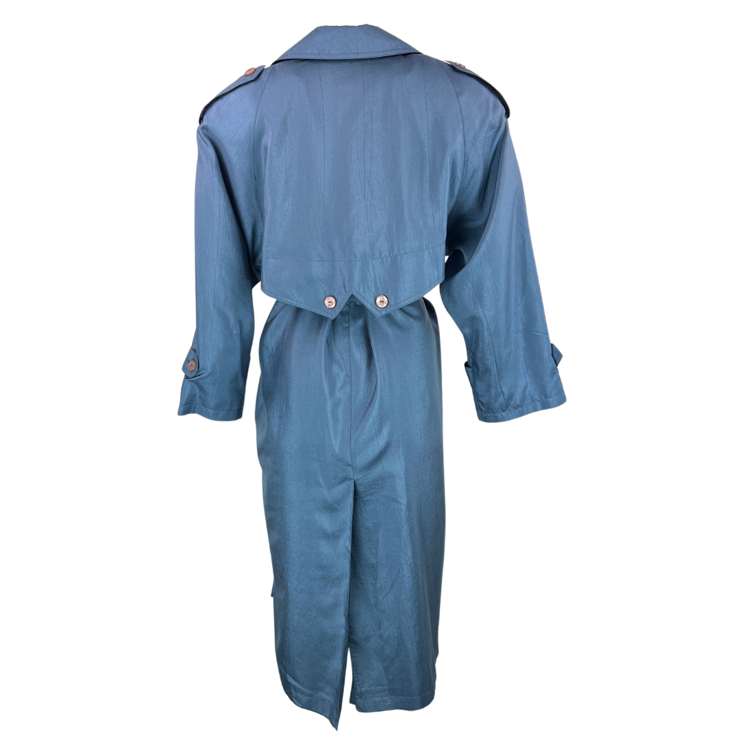 Cleo Petite Blue Trench Coat