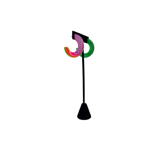 Colorful Layered Plastic Hoop Earrings