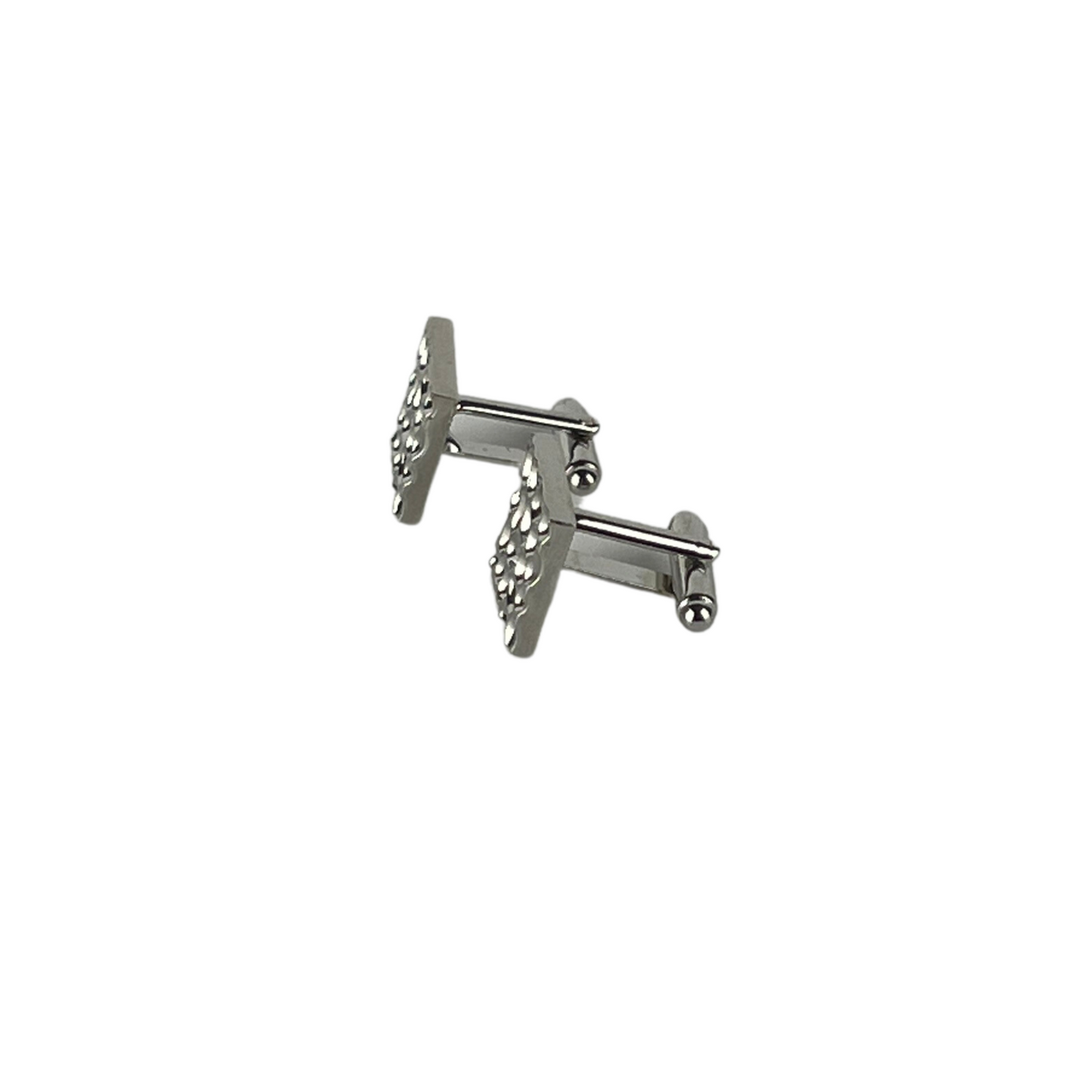 Square Silver Cufflinks with Impressions