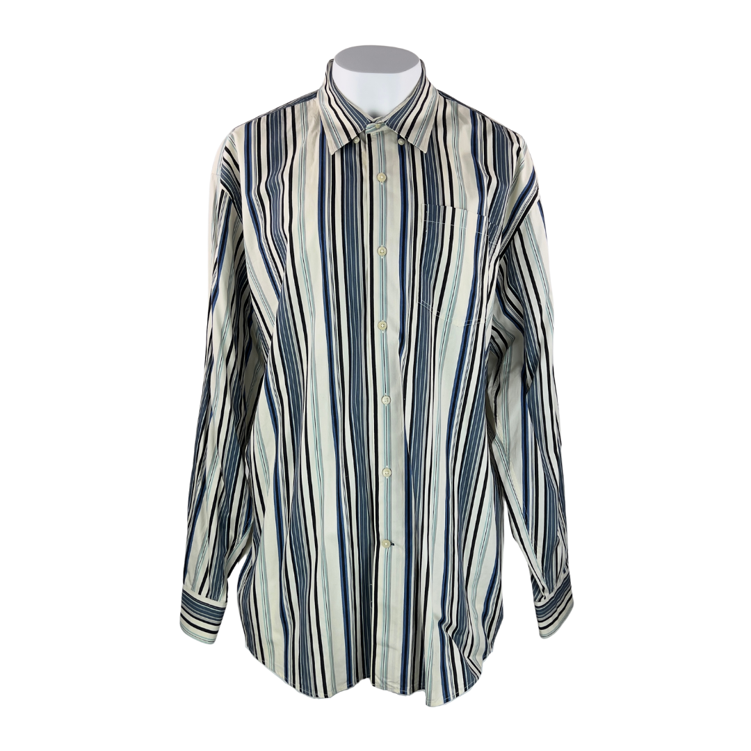 Cutter & Buck Grey, Blue and Black Dress Shirt XXL