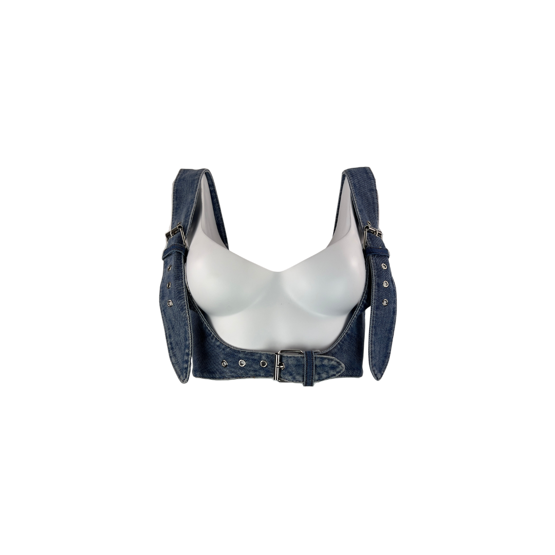 Denim Harness Vest