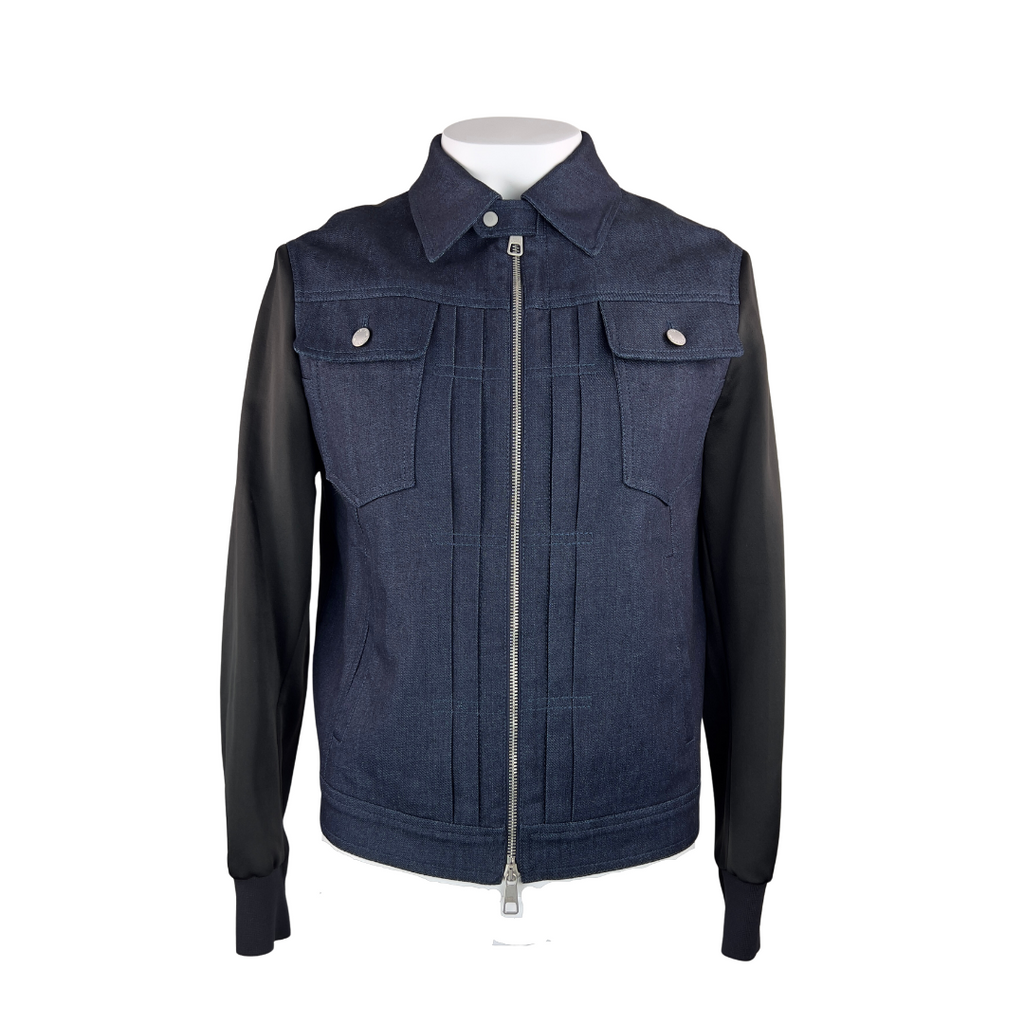 Neil Barratt Denim Jacket with Satin Sleeves and Back