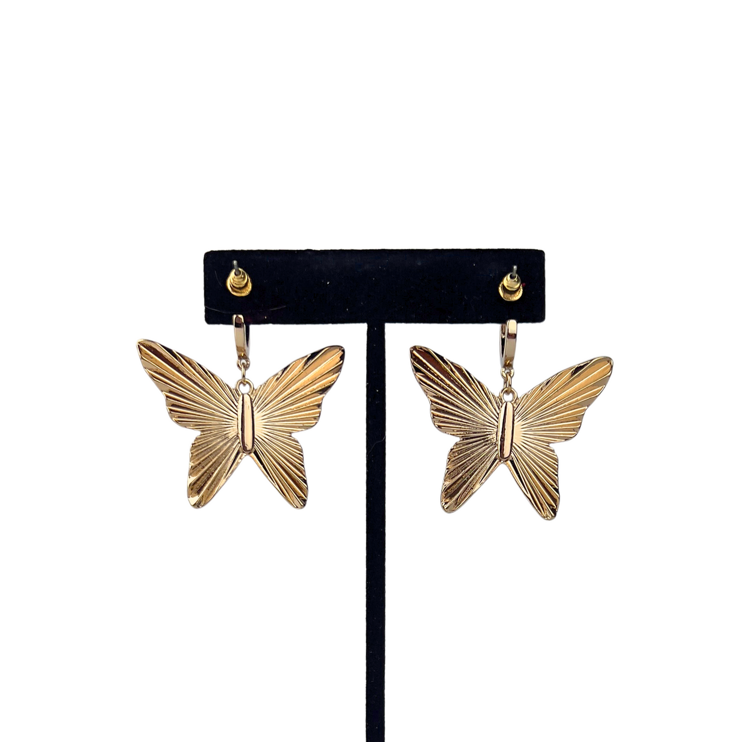 Gold Butterly Drop Earrings