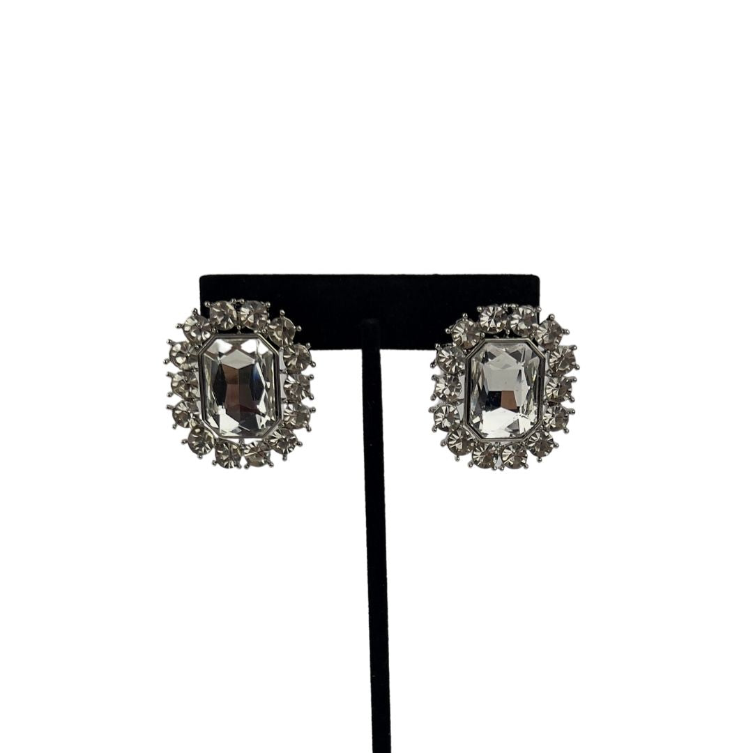 Clear Crystal Studs with Halo