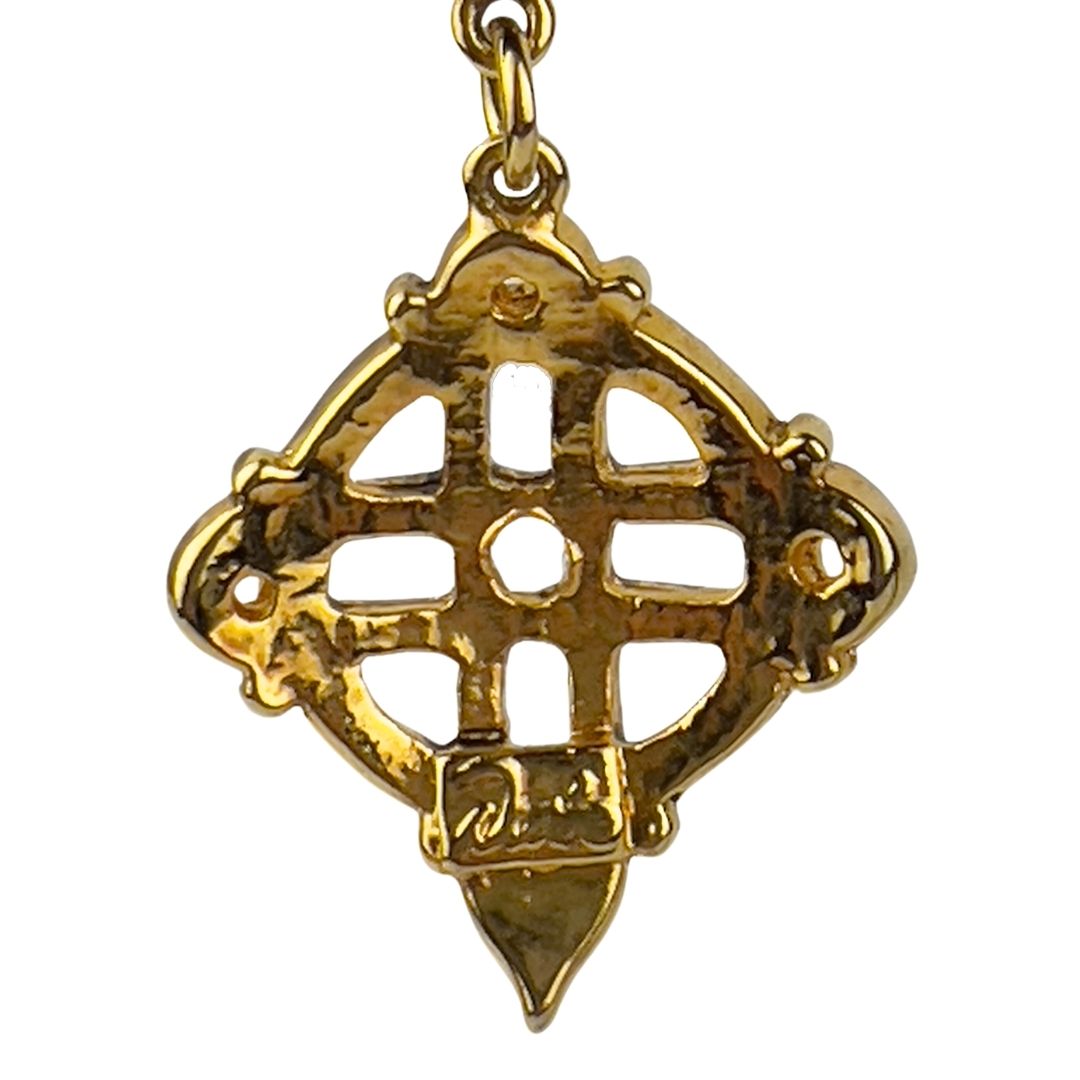 Gaelic Gold Drop Earrings