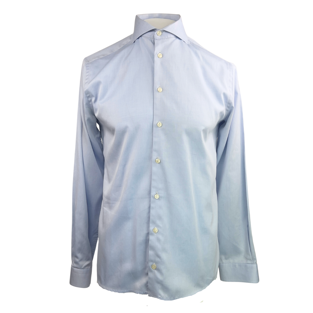Eton Light Blue Super Slim Dress Shirt with Spread Collar 16