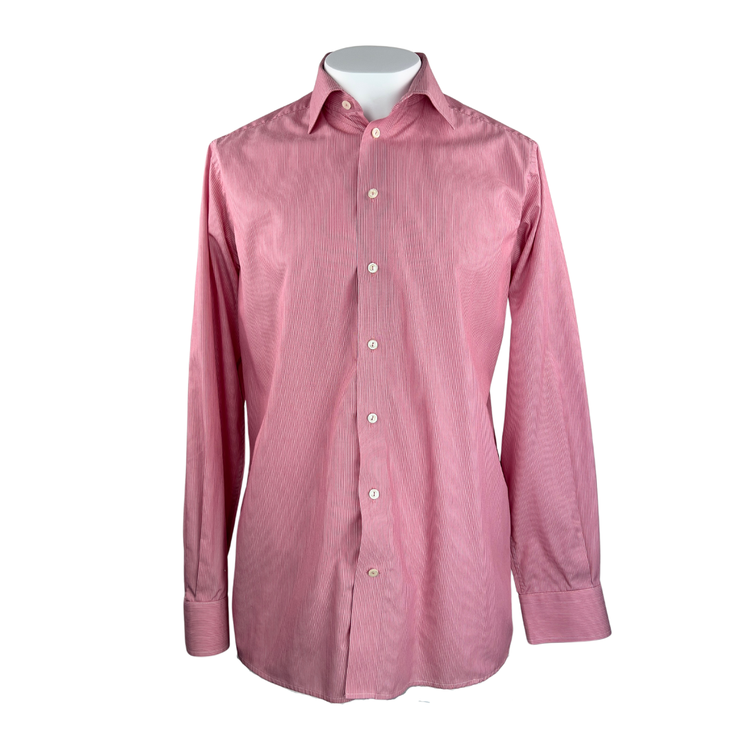 Eton Red Dress Shirt with White Pinstripes