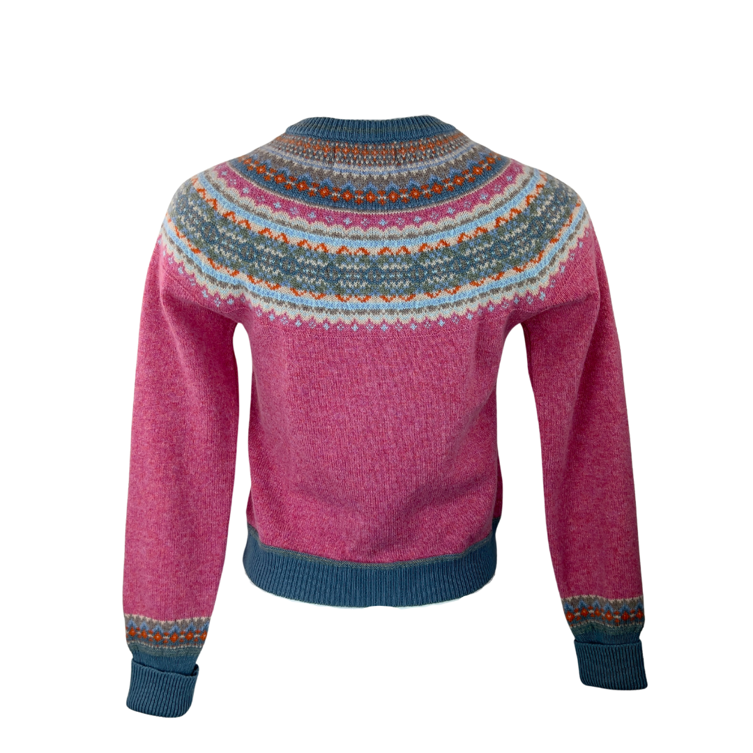 Eribe Pink Seamless Yoke Cardigan