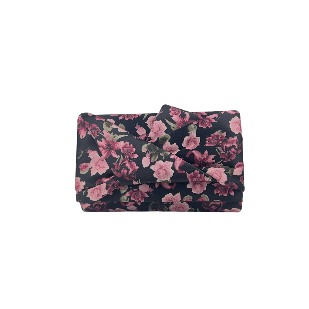 Floral Satin Clutch