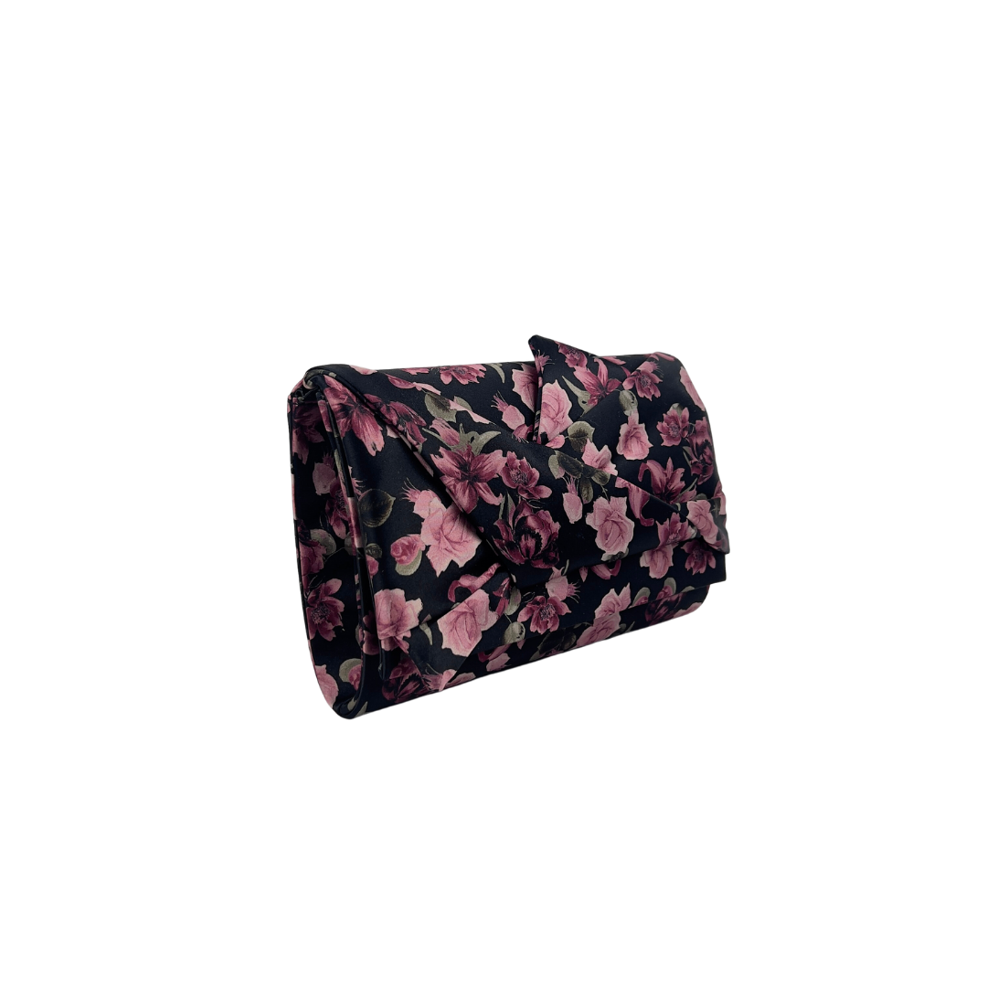 Floral Satin Clutch