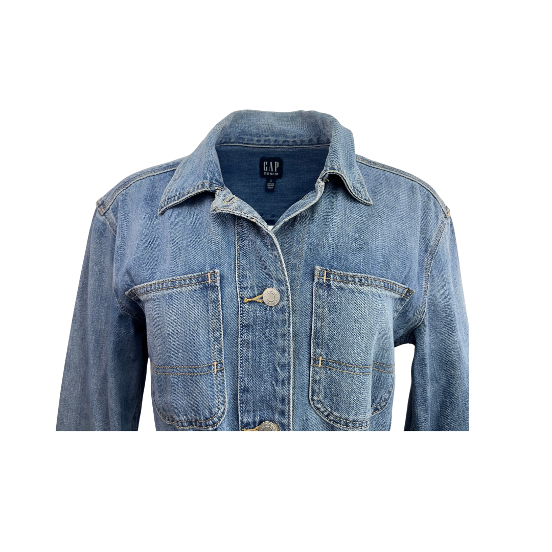 Gap Denim Jacket to Hip with Belt