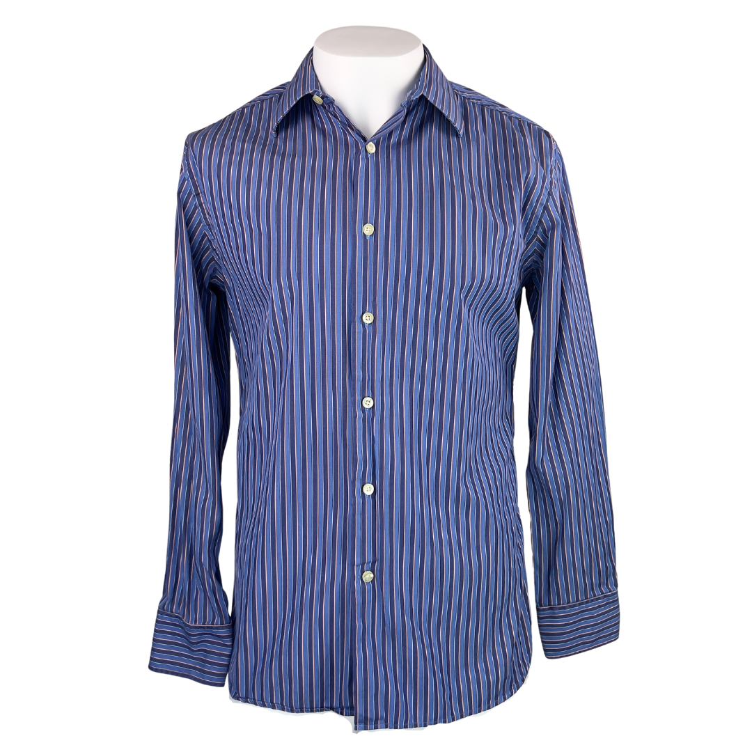 Gap Blue, Navy and Orange Striped Dress Shirt
