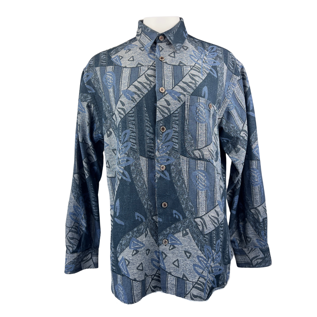 Giorigo Danieli Denim Shacket with Abstract Design