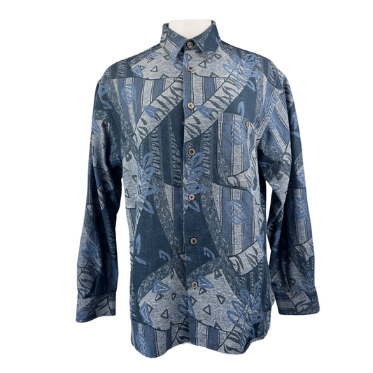 Giorigo Danieli Denim Shacket with Abstract Design