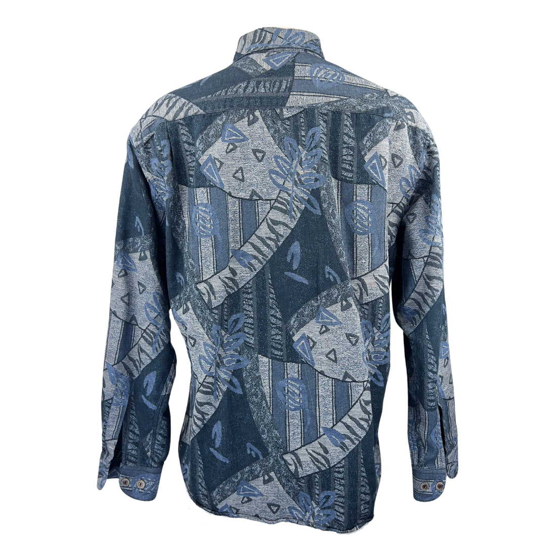 Giorigo Danieli Denim Shacket with Abstract Design